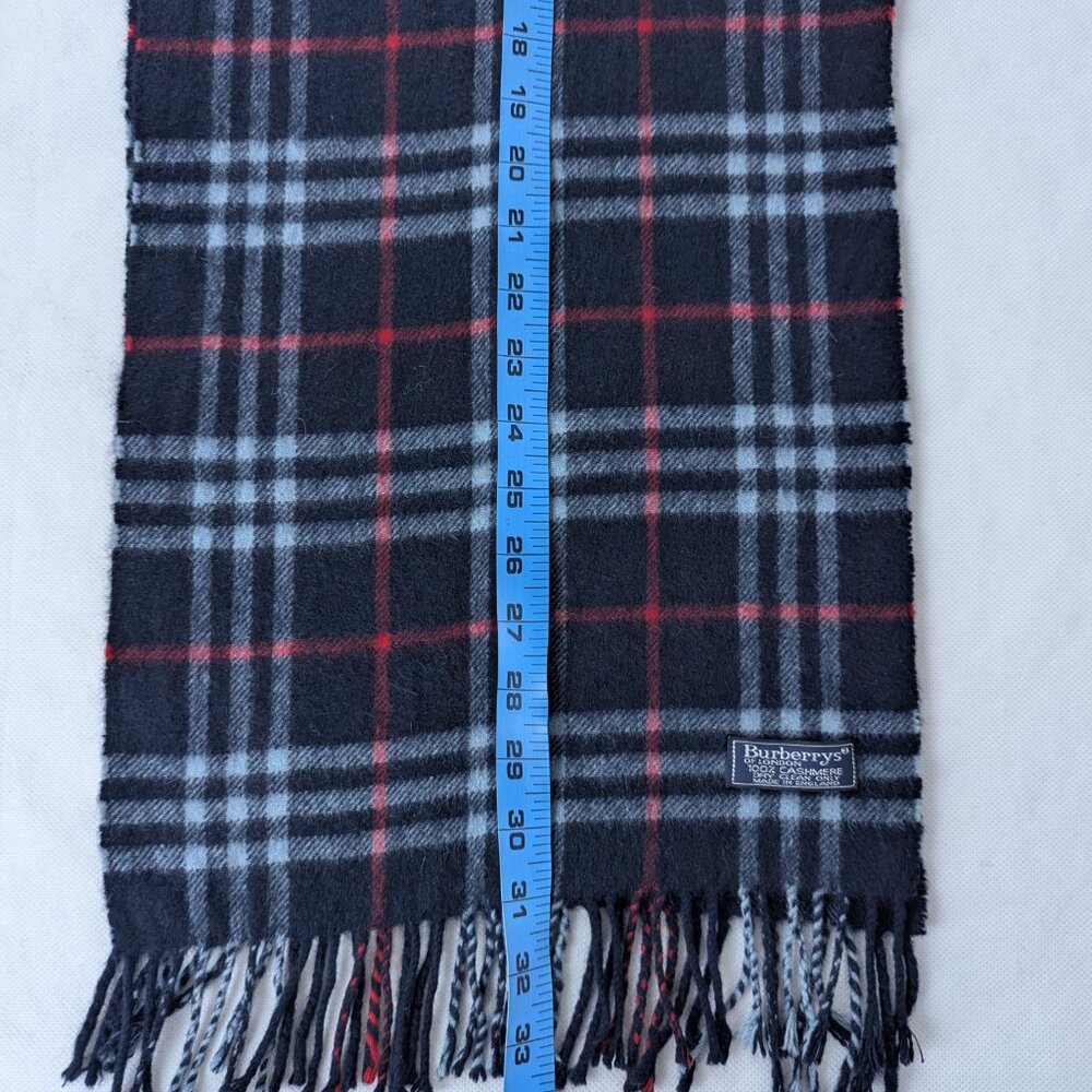 Burberry Cashmere Check Scarf Blue| Unisex | Premium Feel | Limited Stock - Picture 5 of 6